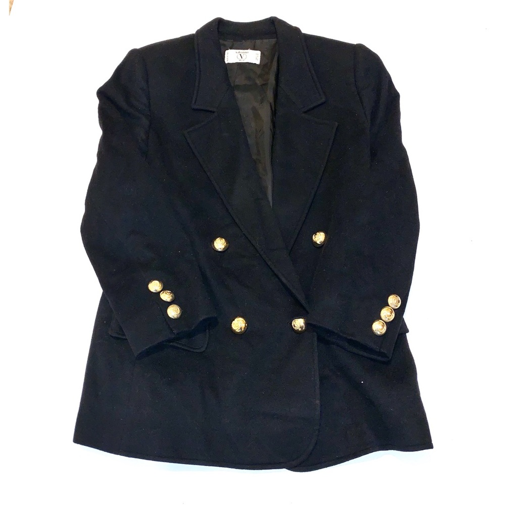 Valentino Miss V Black wool jacket/blazer